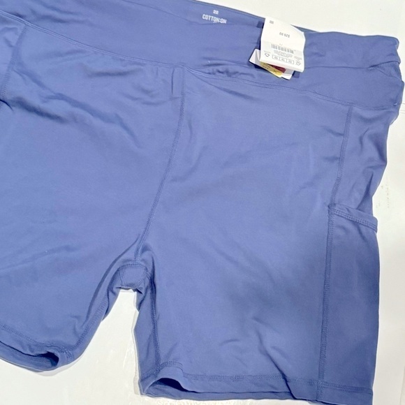 COTTON ON Trendy Plus Size Active Ultra Soft Pocket Bike Shorts size 18 blue new - Picture 5 of 6